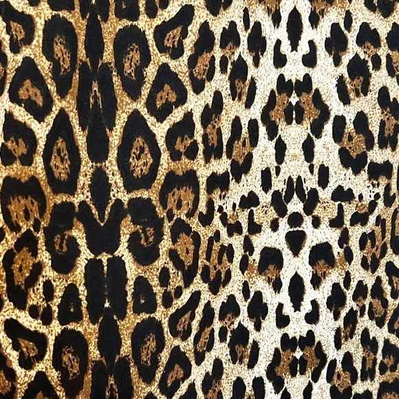 LEOPARD PRINT STRETCH TUBE SKIRT, MAXI LENGTH SIZE 2X - Picture 2 of 4